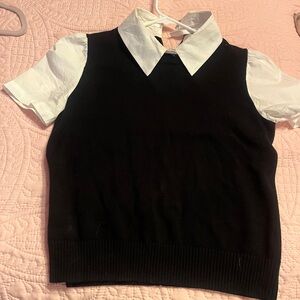 Black and White Womens Shirt & Top
